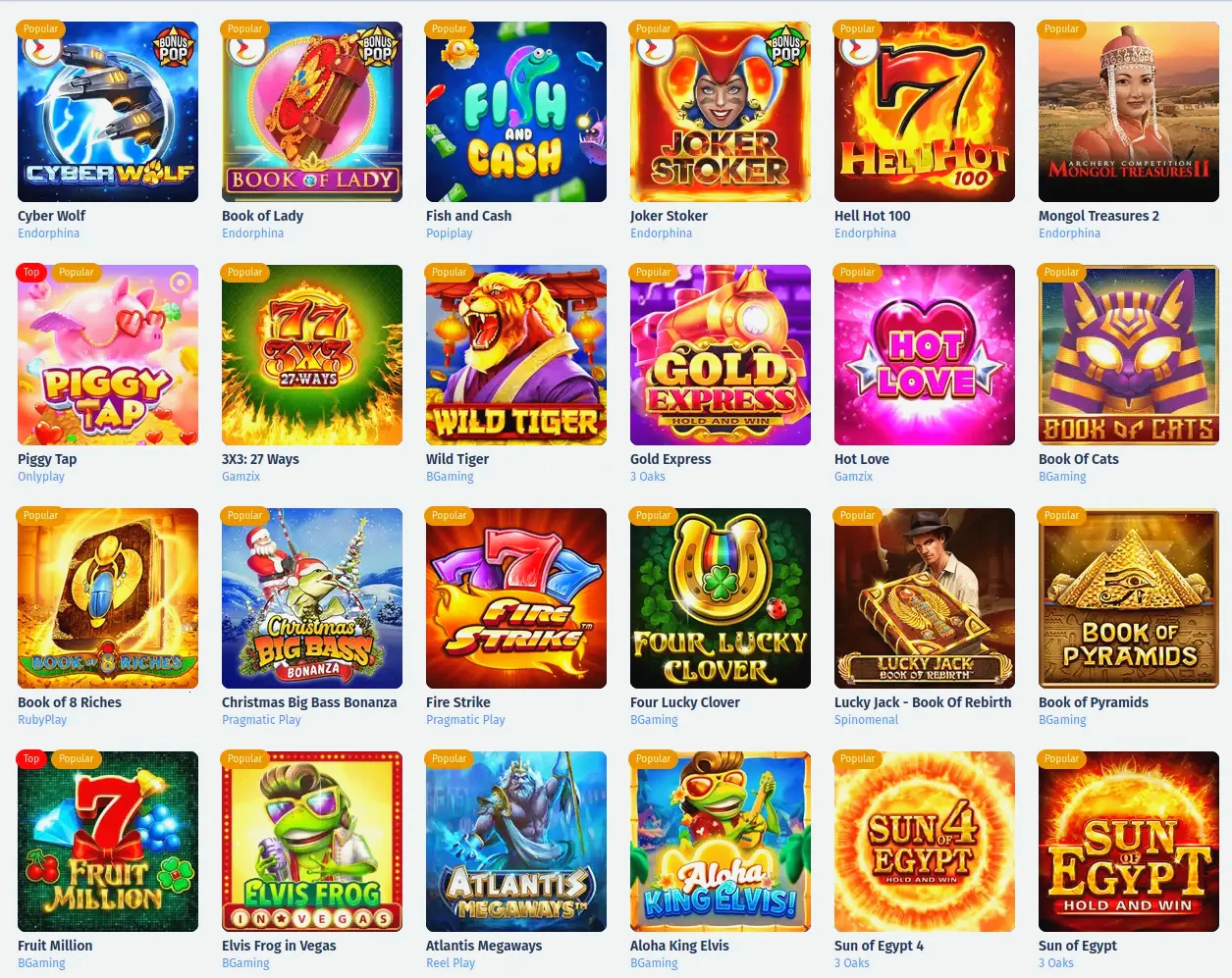 Amazon Slots game lobby overview